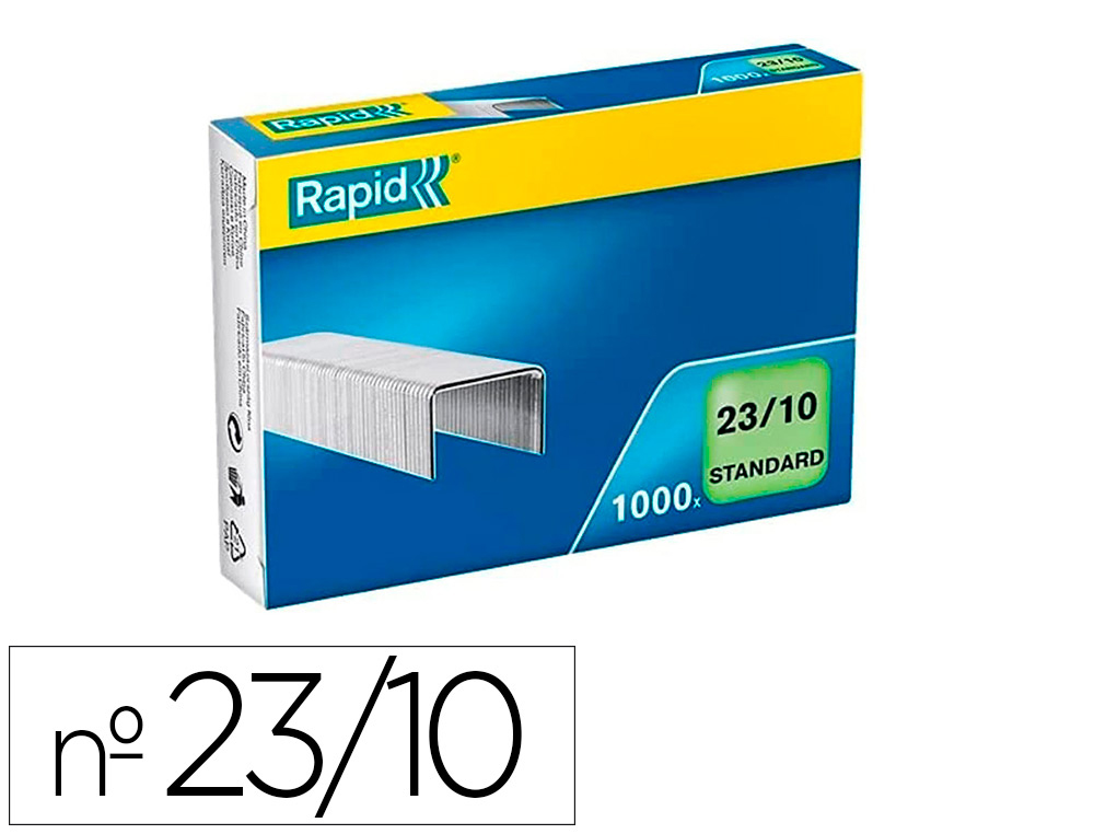 GRAPAS RAPID 23/10 MM GALVANIZADA CAJA DE 1000 UNIDADES