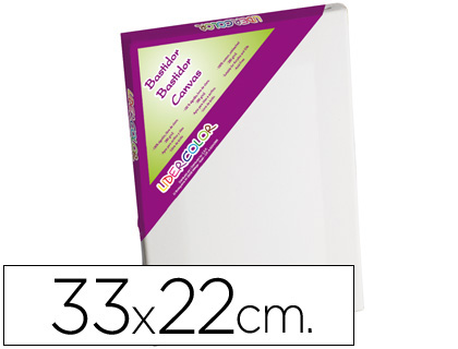 BASTIDOR LIDERPAPEL 4P LIENZO GRAPADO TRASERO ALGODON 100% MARCO PAWLONIA 1,8X3,8 CM BORDES MADERA 33X22 CM
