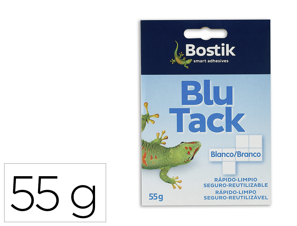 SUJETACOSA MASILLA BOSTIK BLU TACK BLANCO CUARTEADO