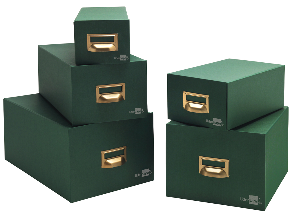 FICHERO FICHAS TELA VERDE 500 FICHAS N.5 TAMAÑO 160X220 MM