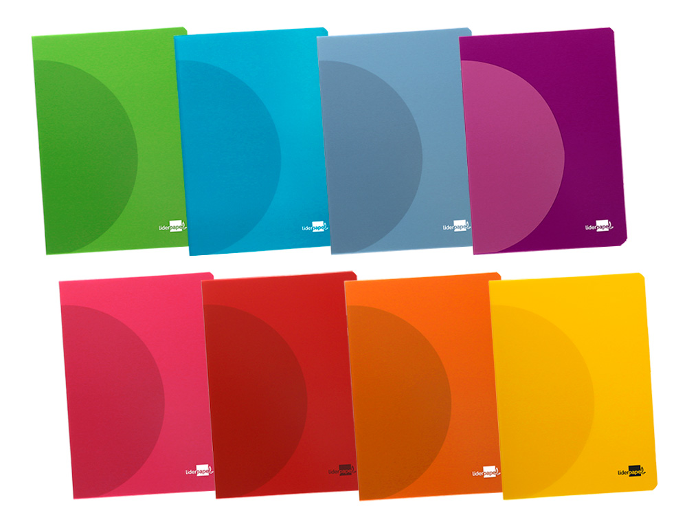 LIBRETA LIDERPAPEL 360 TAPA DE PLASTICO A5 48 HOJAS 90G/M2 HORIZONTAL CON MARGEN COLORES SURTIDOS