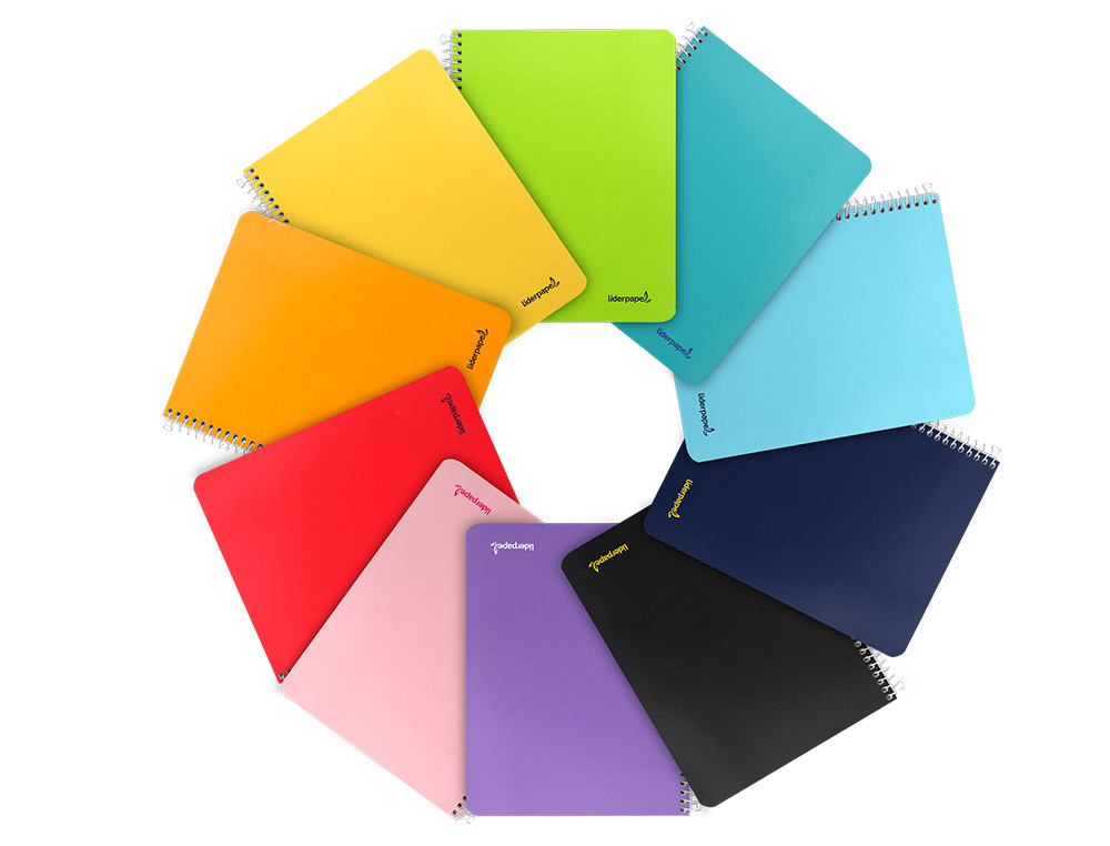 CUADERNO ESPIRAL LIDERPAPEL CUARTO SMART TAPA BLANDA 80H 60GR CUADRO 4MM CON MARGEN COLORES SURTIDOS
