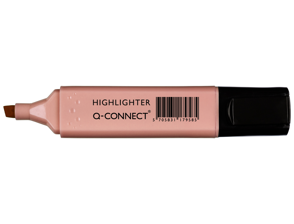 ROTULADOR Q-CONNECT FLUORESCENTE PASTEL ROSA PUNTA BISELADA
