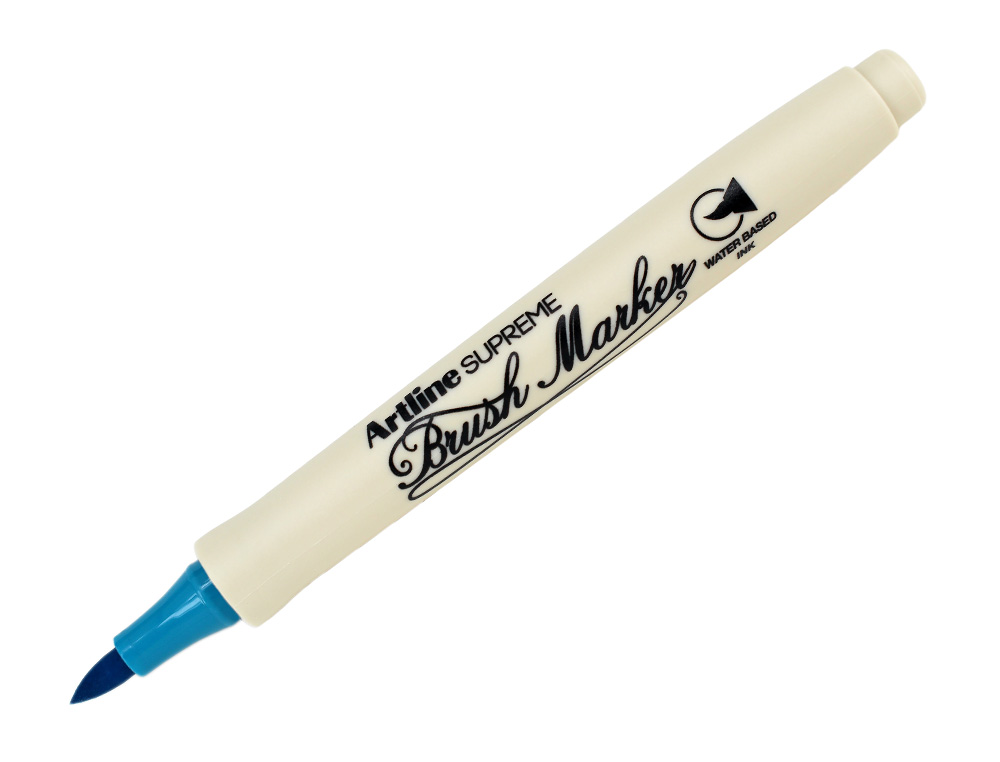 ROTULADOR ARTLINE SUPREME BRUSH EPFS PINTURA BASE DE AGUA PUNTA TIPO PINCEL TRAZO FINO TURQUESA