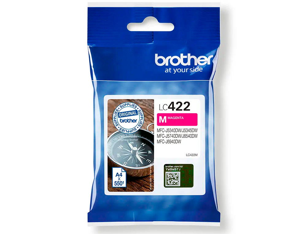 INK-JET BROTHER LC-422M MAGENTA MFC-J5340DW / MFC-J5740DW / MFC-J6540DW / MFC-J6940DW 550 PAGINAS