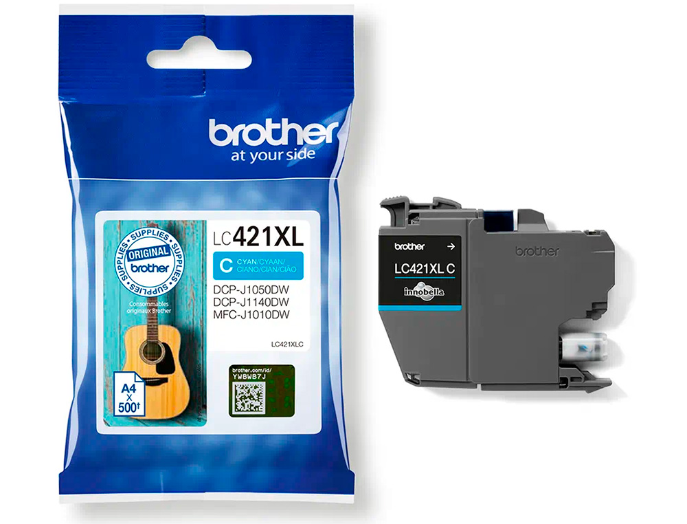INK-JET BROTHER LC421XLC DCP-J1050DW / DCP-J1140DW / MFC-J10 CIAN 500 PAGINAS