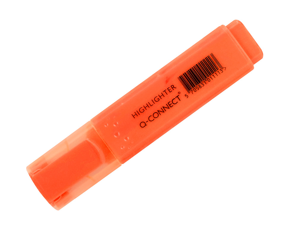 ROTULADOR Q-CONNECT FLUORESCENTE NARANJA PUNTA BISELADA