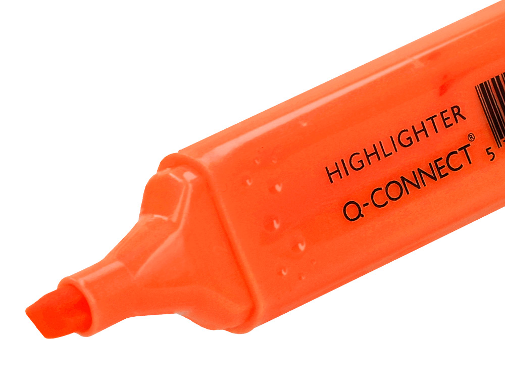 ROTULADOR Q-CONNECT FLUORESCENTE NARANJA PUNTA BISELADA