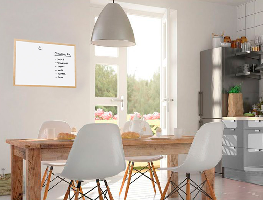 PIZARRA BLANCA Q-CONNECT MELAMINA MARCO DE MADERA 40X30 CM