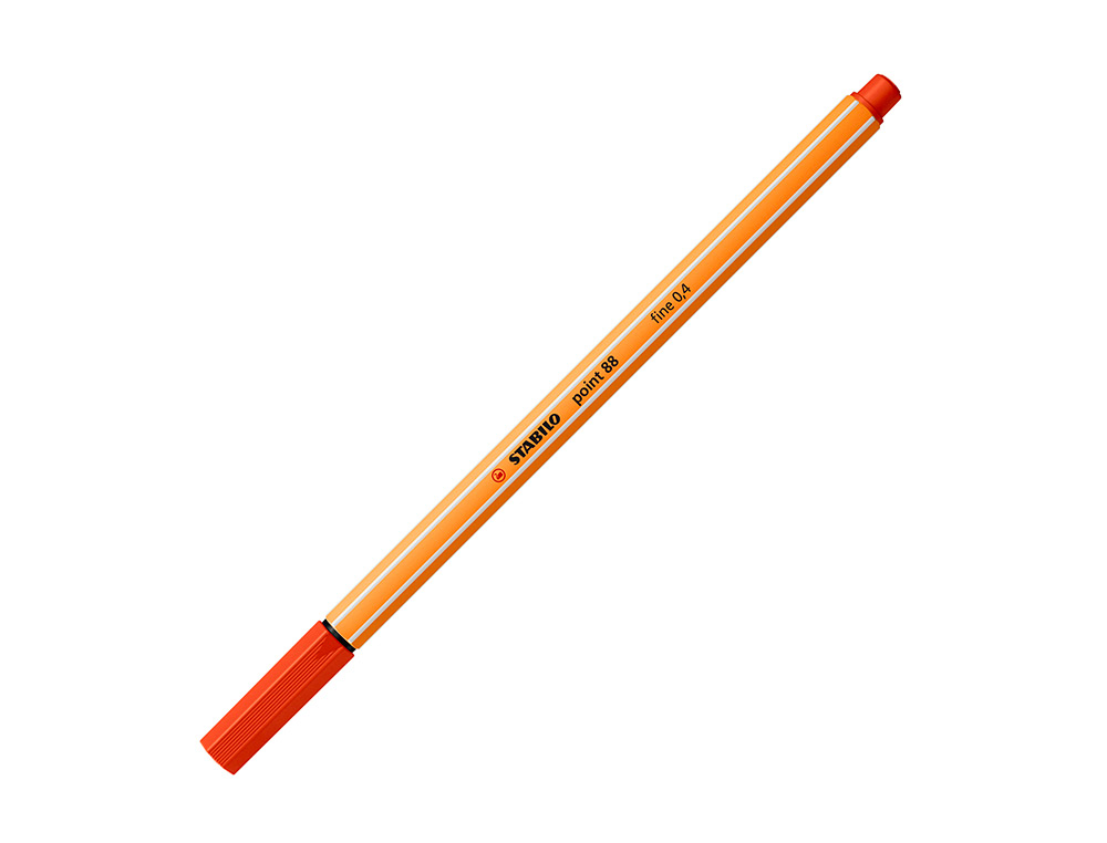 ROTULADOR STABILO PUNTA DE FIB RA POINT 88 ROJO PUNTA FINA 0,4MM
