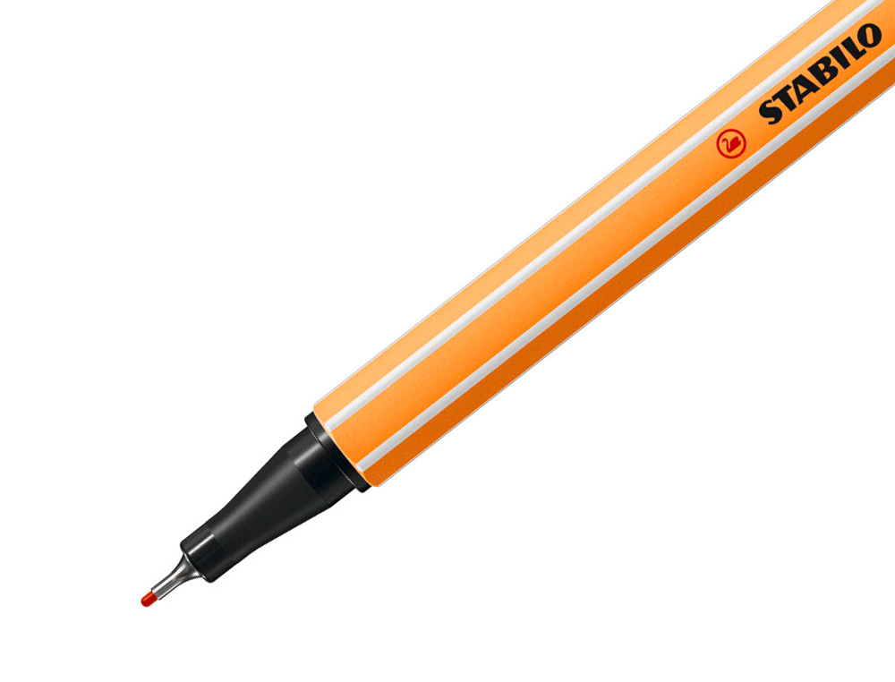 ROTULADOR STABILO PUNTA DE FIB RA POINT 88 ROJO PUNTA FINA 0,4MM