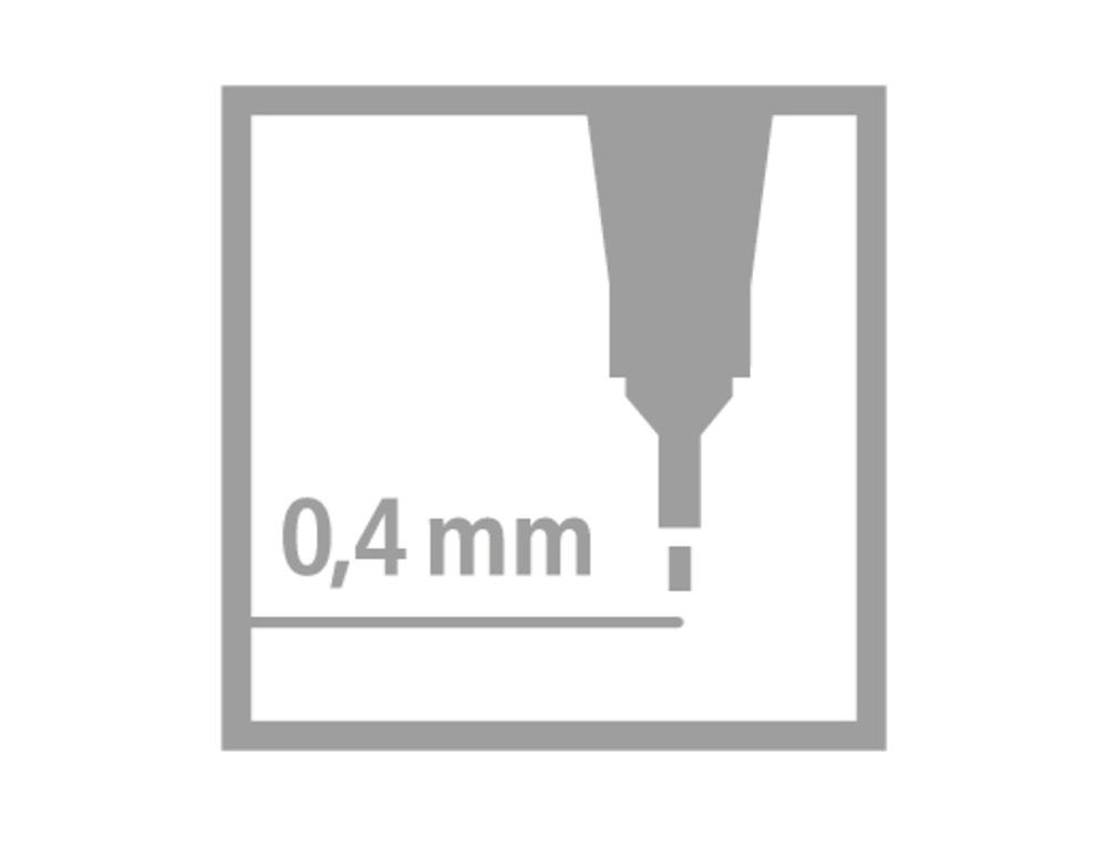 ROTULADOR STABILO PUNTA DE FIB RA POINT 88 ROJO PUNTA FINA 0,4MM