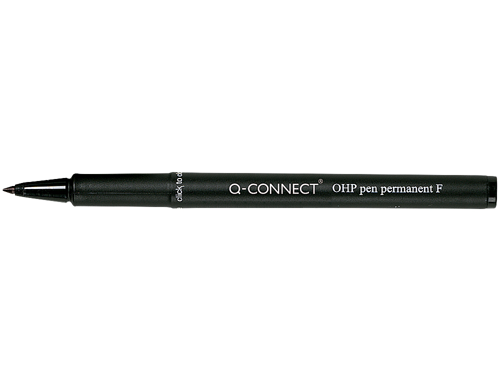 ROTULADOR Q-CONNECT RETROPROYECCION PUNTA FIBRA SUPER FINA REDONDA 0,5 MM PERMANENTE NEGRO