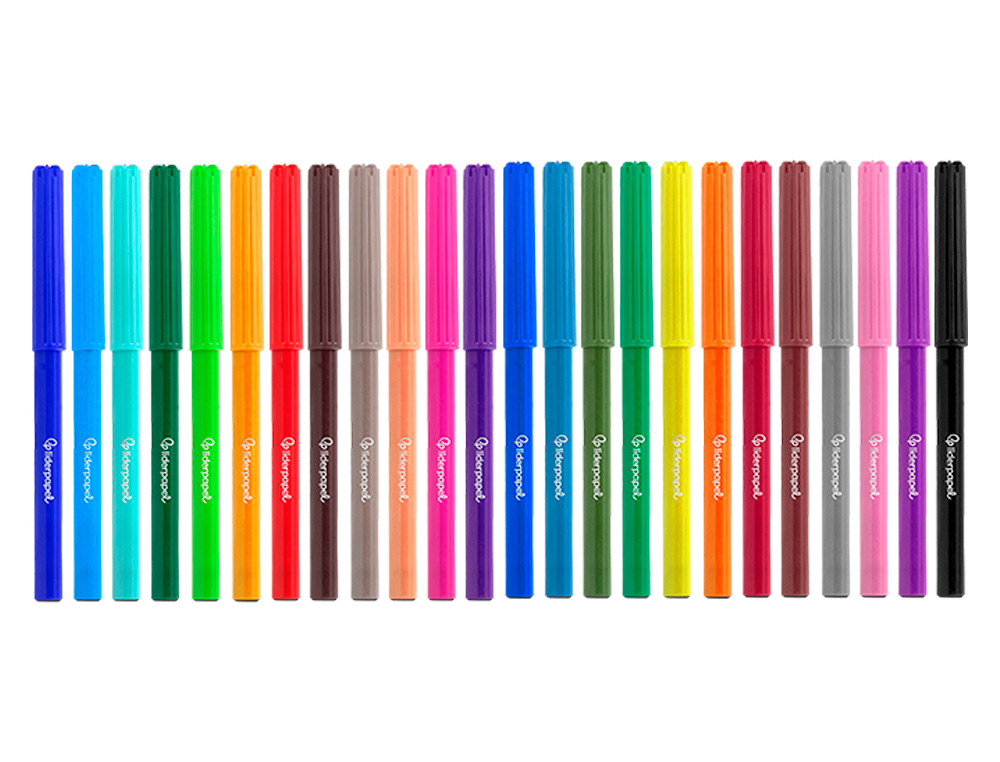 ROTULADOR LIDERPAPEL SLIM CAJA DE 24 UNIDADES COLORES SURTIDOS