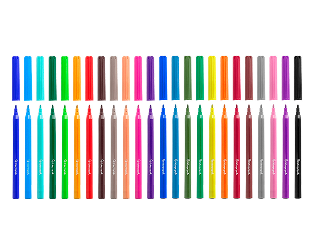 ROTULADOR LIDERPAPEL SLIM CAJA DE 24 UNIDADES COLORES SURTIDOS