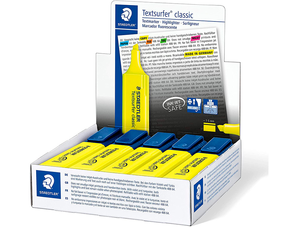 ROTULADOR STAEDTLER TEXTSURFER CLASSIC 364 FLUORESCENTE AMARILLO