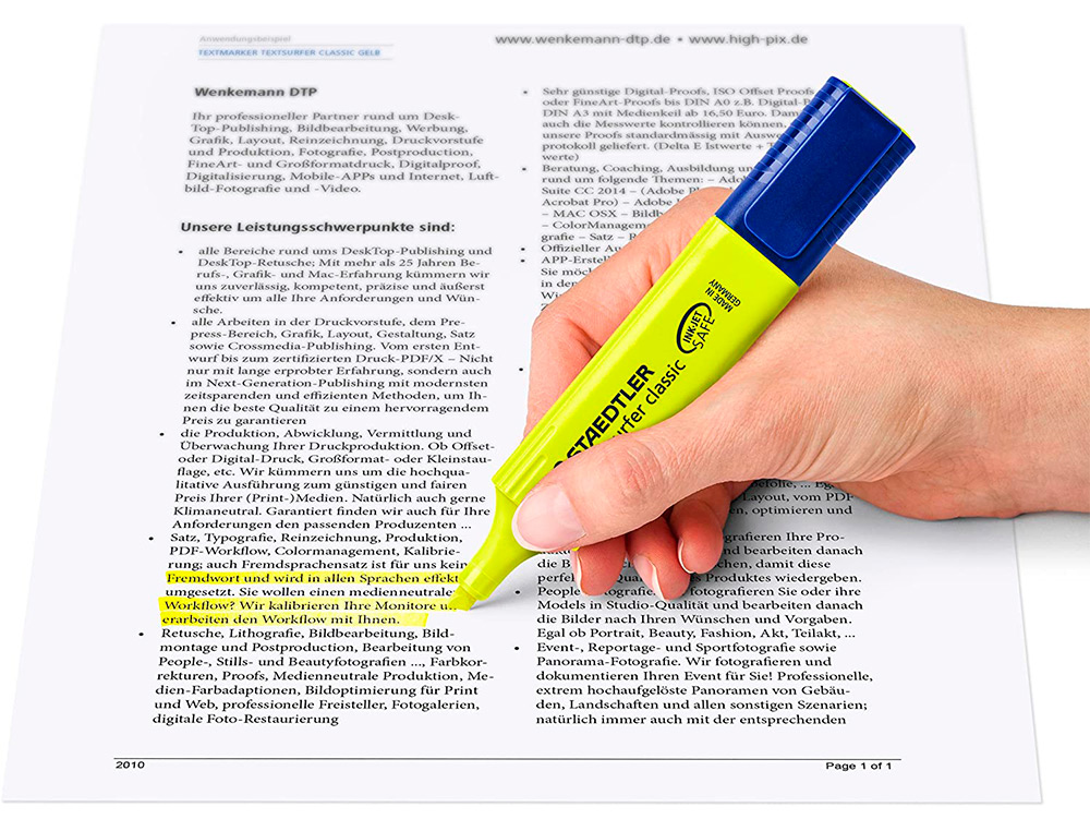 ROTULADOR STAEDTLER TEXTSURFER CLASSIC 364 FLUORESCENTE AMARILLO