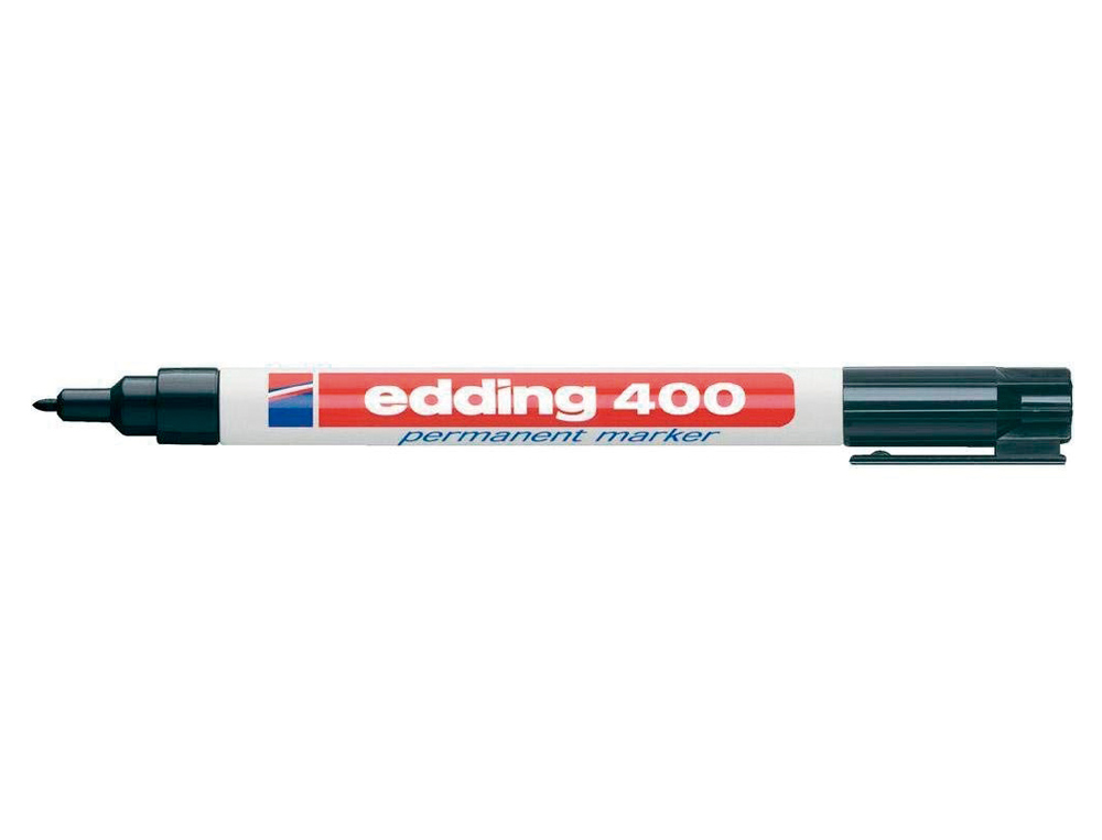 ROTULADOR EDDING MARCADOR PERMANENTE 400 NEGRO PUNTA REDONDA 1 MM RECARGABLE