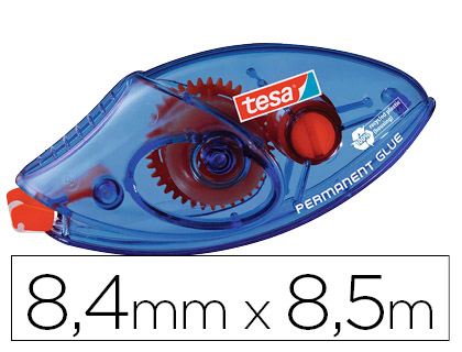 PEGAMENTO TESA ROLLER PERMANENTE ECOLOGICO DESECHABLE 8,4 MM X 8,50 M