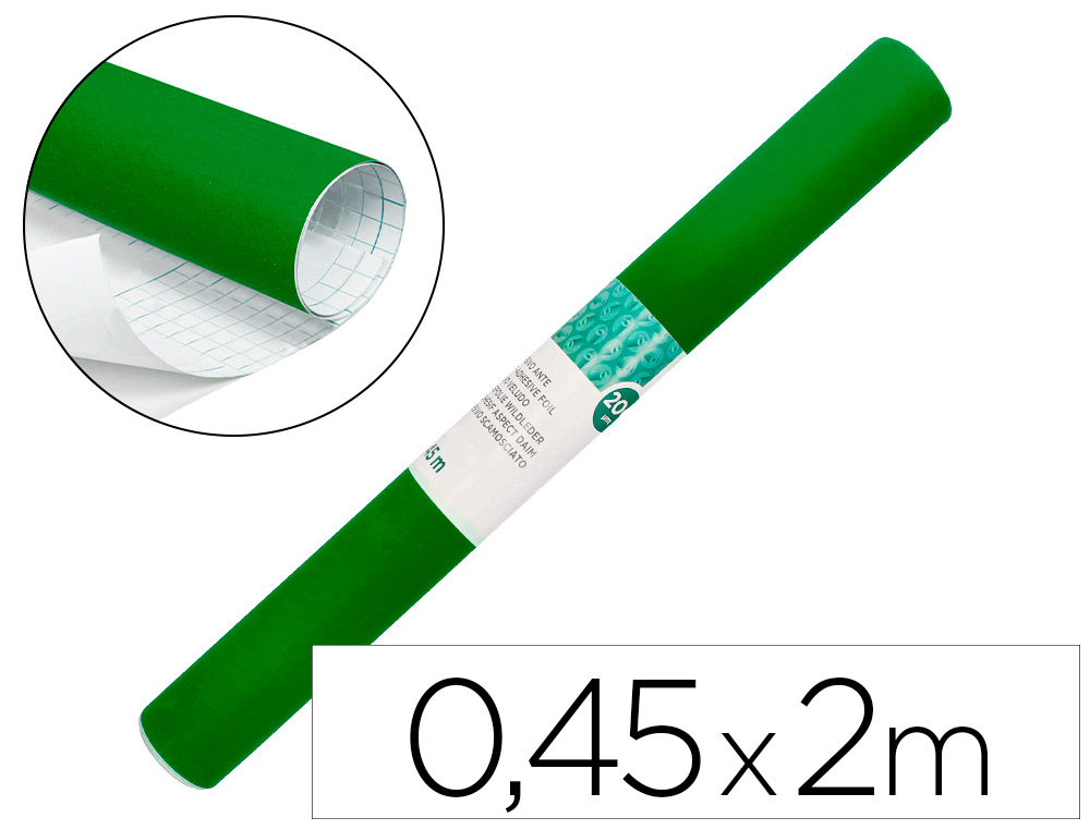 ROLLO ADHESIVO LIDERPAPEL ESPECIAL ANTE VERDE ROLLO DE 0,45 X 2 MT