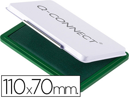 TAMPON Q-CONNECT N2 110X70 MM VERDE