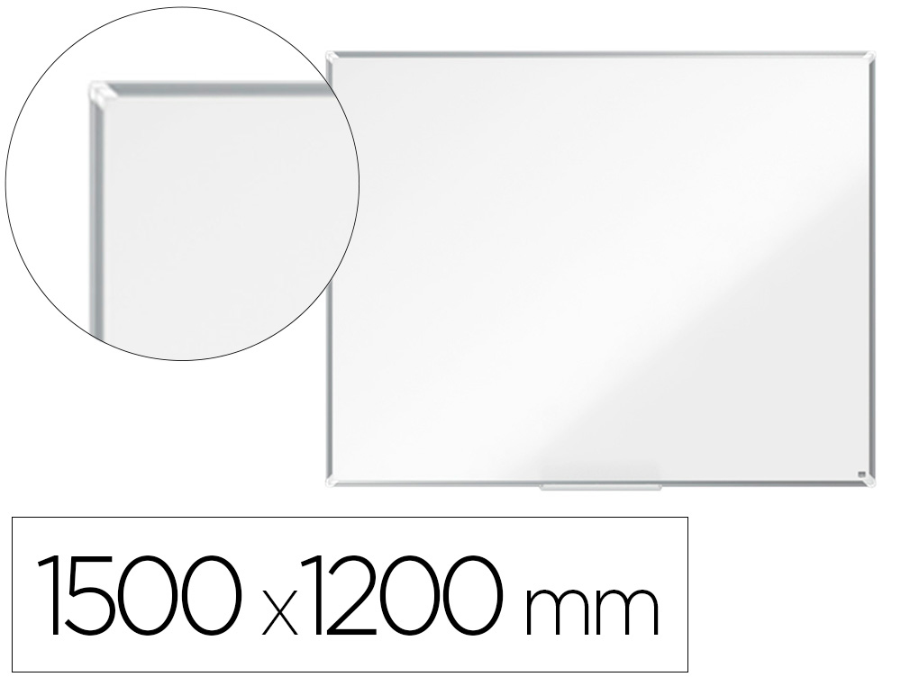 PIZARRA BLANCA NOBO PREMIUM PLUS ACERO LACADO MAGNETICA 1500X1200 MM