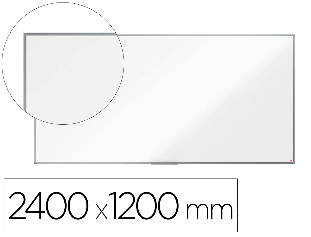 PIZARRA BLANCA NOBO PREMIUM PLUS MELAMINA 2400X1200 MM