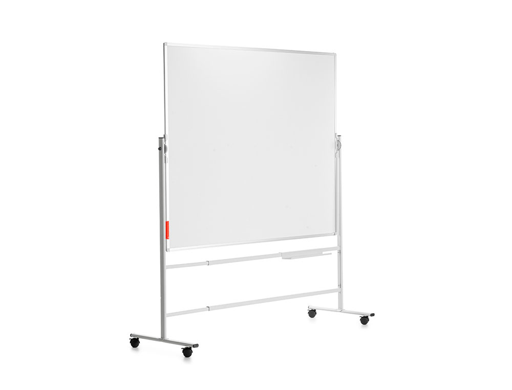 PIZARRA BLANCA ROCADA ACERO VITRIFICADO MAGNETICO MARCO ALUMINIO DOBLE CARA VOLTEABLE 120X150 CM