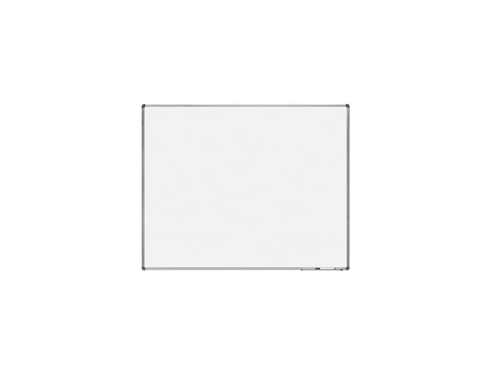 PIZARRA BLANCA ROCADA LACADA MAGNETICA MARCO ALUMINIO CON CANTONERAS 120X150 CM