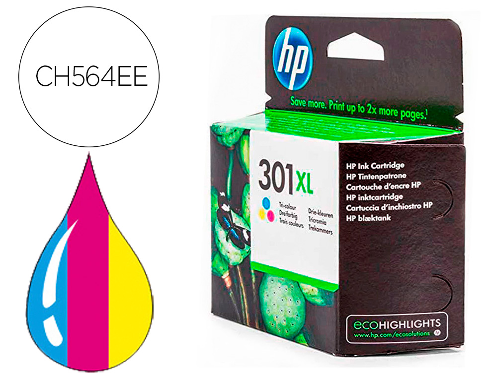 INK-JET HP 301XL TRICOLOR DESKJET 5530 /1010 /1510 /2540ALTA CAPACIDAD